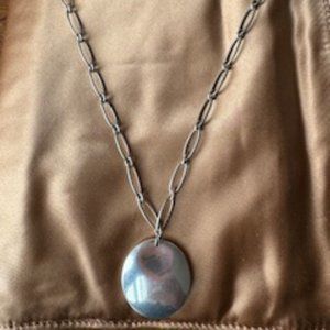 Tiffany & Co. vintage Elsa Peretti Sterling Silver Disc Pendant Necklace
